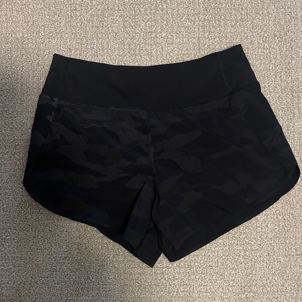 Athleta Black Camo Women's Athletic Shorts